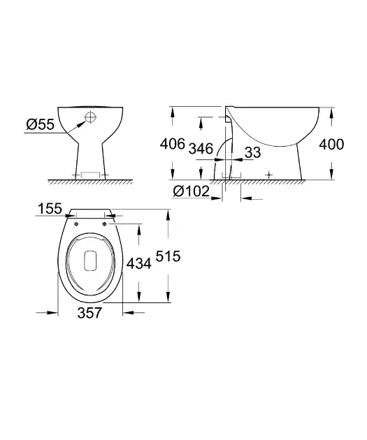 Grohe - Bau Ceramic - WC - 39431000 – 2. kép
