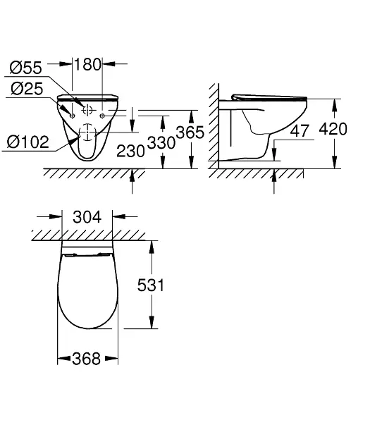 Grohe - Bau Ceramic - WC - 39899000 – 2. kép