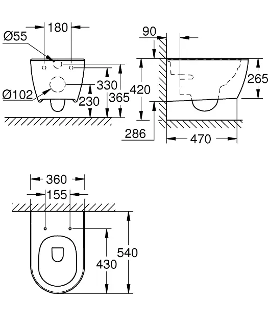 Grohe - Essence - WC - 3957100H – 2. kép