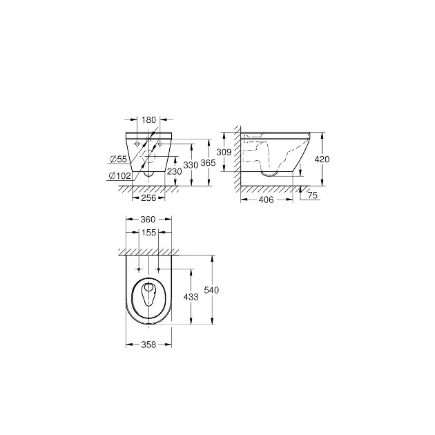Grohe - Euro Ceramic - WC - 102485SH00 – 2. kép