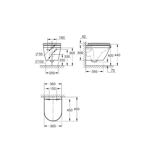 Grohe - Euro Ceramic - WC - 102509SH00 – 2. kép