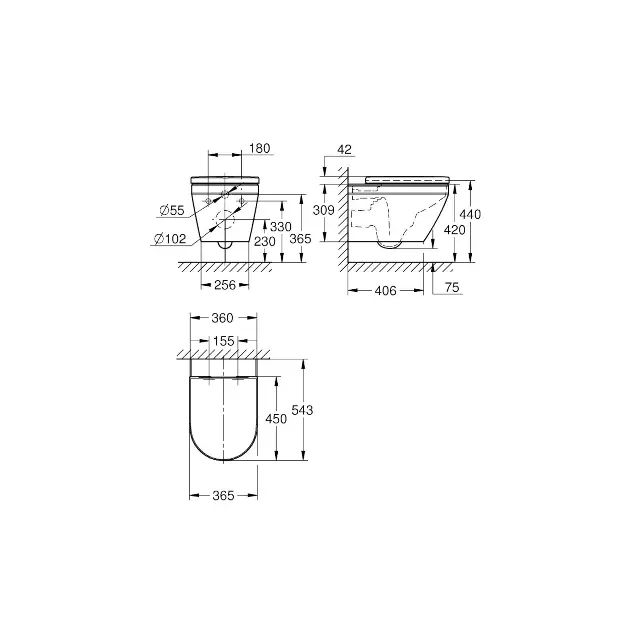 Grohe - Euro Ceramic - WC - 102510SH00 – 2. kép