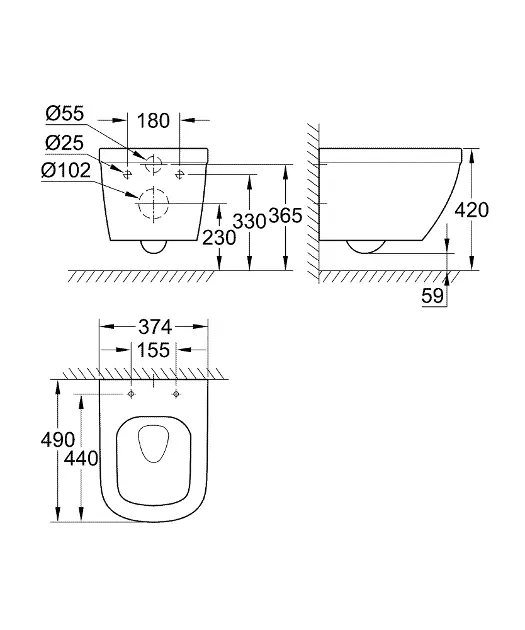 Grohe - Euro Ceramic - WC - 39206000 – 2. kép