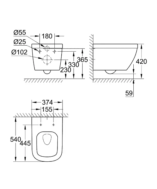 Grohe - Euro Ceramic - WC - 39328000 – 2. kép