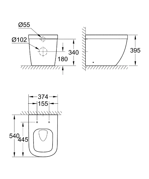 Grohe - Euro Ceramic - WC - 39339000 – 2. kép