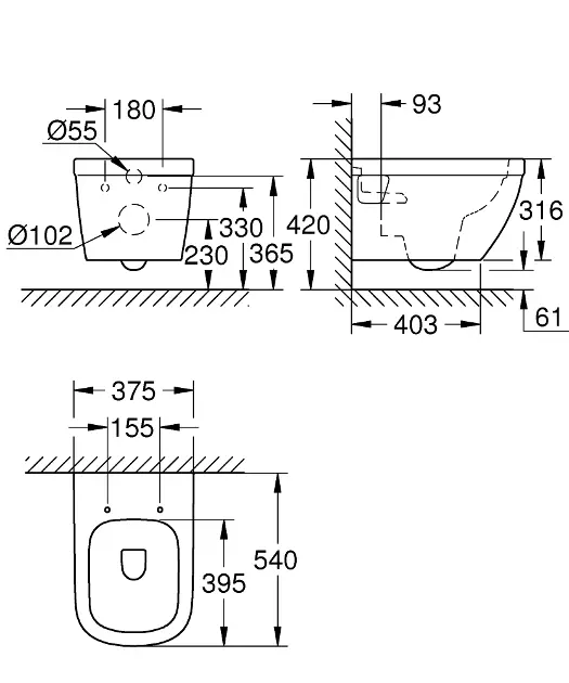Grohe - Euro Ceramic - WC - 39538000 – 2. kép