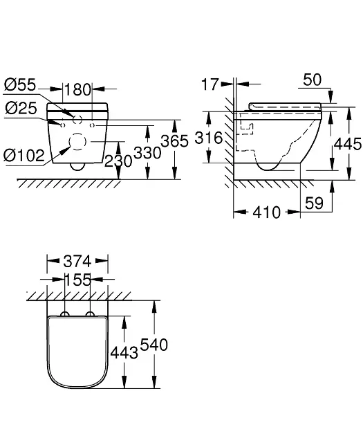 Grohe - Euro Ceramic - WC - 39554000 – 2. kép