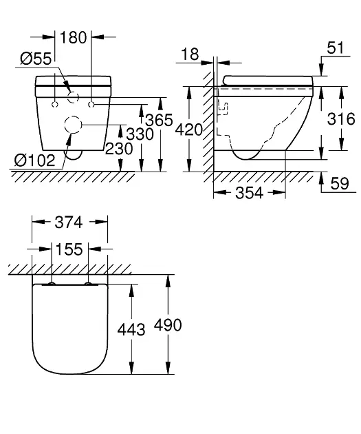 Grohe - Euro Ceramic - WC - 39693000 – 2. kép