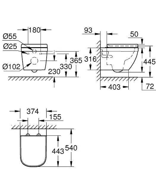 Grohe - Euro Ceramic - WC - 39703000 – 2. kép