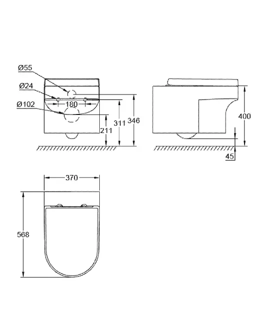Grohe - Eurocosmo - WC - 39296000 – 2. kép