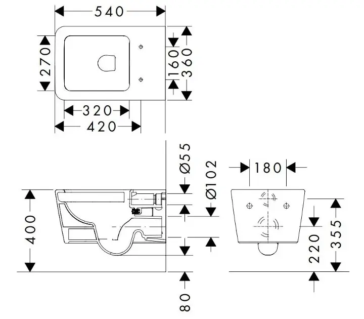 Hansgrohe - EluPura Q - WC - 61116450 – 2. kép