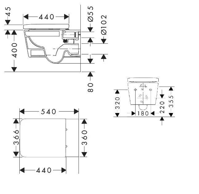 Hansgrohe - EluPura Q - WC - 61117450 – 2. kép