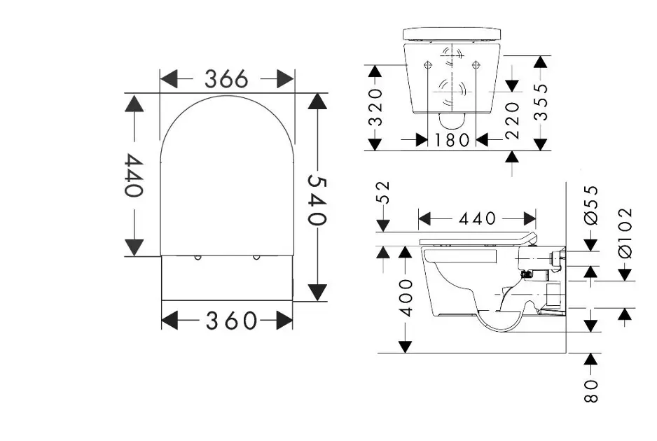 Hansgrohe - EluPura S - WC - 60344450 – 2. kép