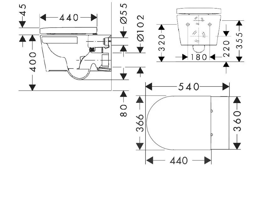 Hansgrohe - EluPura S - WC - 61186450 – 2. kép