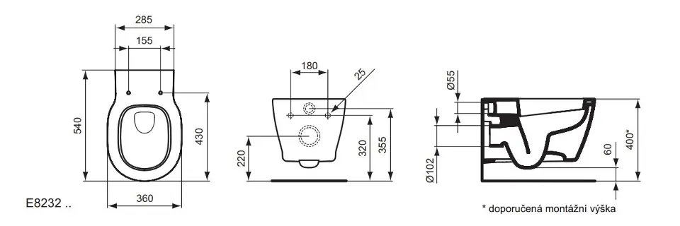 Ideal Standard - Connect - WC - E8232MA – 2. kép