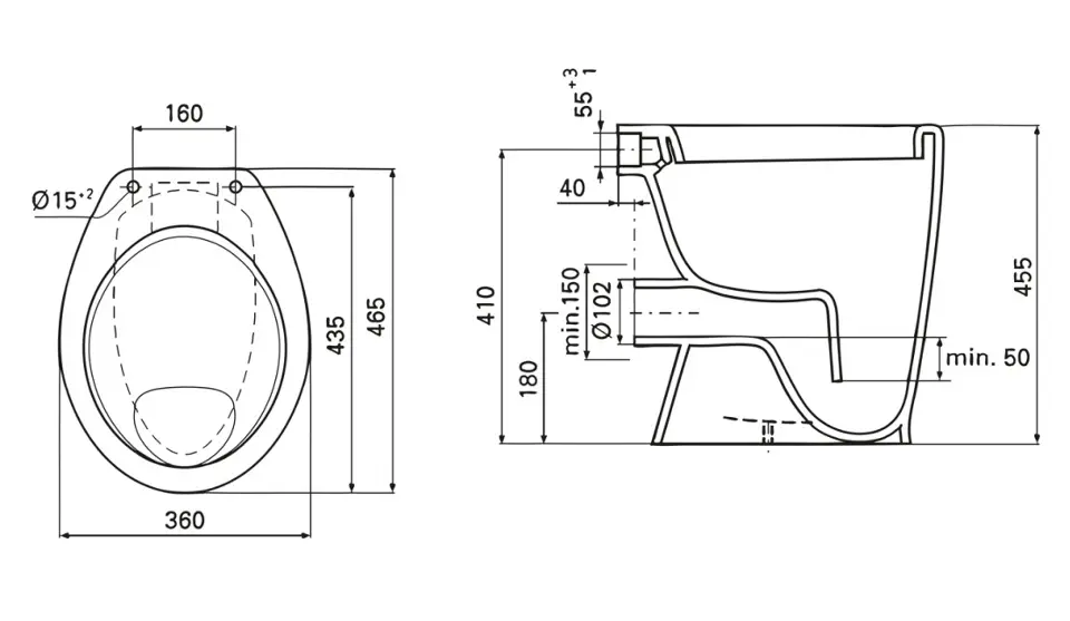 Ideal Standard - Eurovit - WC - V311601 – 2. kép