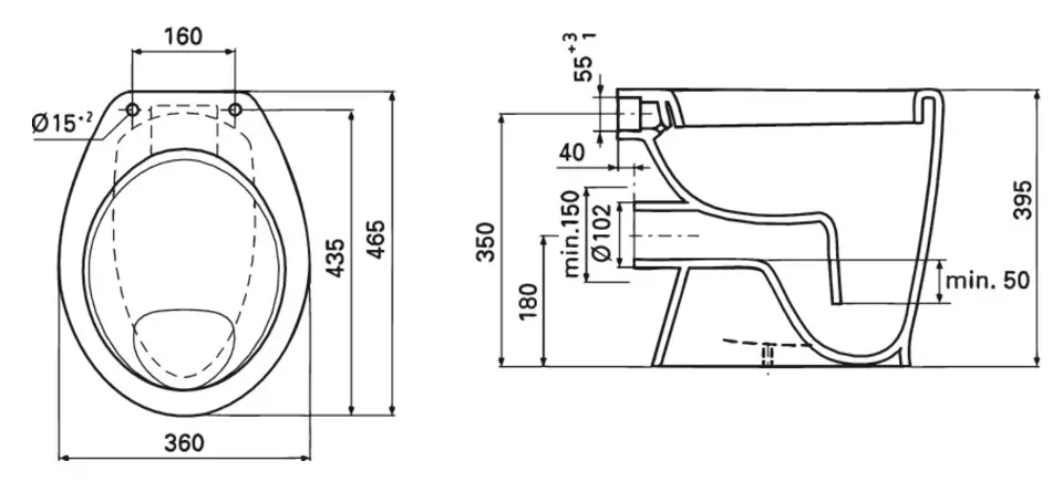 Ideal Standard - Eurovit - WC - V320101 – 2. kép