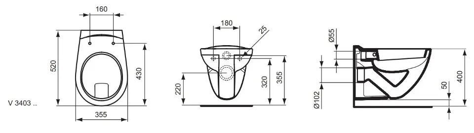 Ideal Standard - Eurovit - WC - V340301 – 2. kép