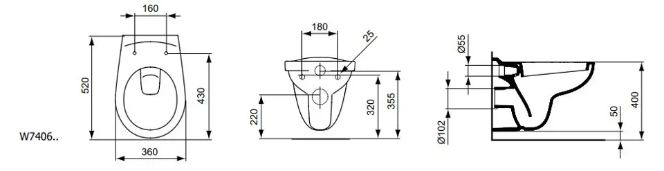 Ideal Standard - Eurovit - WC - W740601 – 2. kép