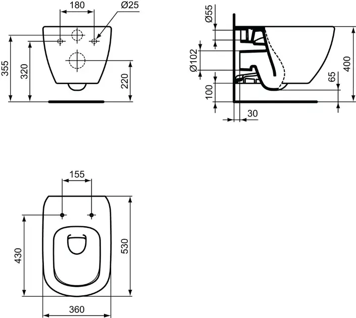 Ideal Standard - Tesi - WC - T007901 – 2. kép