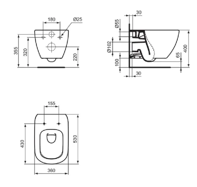 Ideal Standard - Tesi - WC - T0079V1 – 2. kép