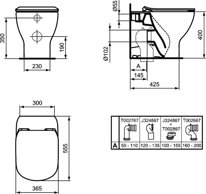 Ideal Standard - Tesi - WC - T3536V3 – 2. kép