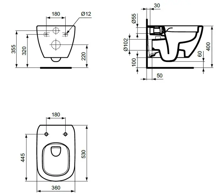 Ideal Standard - Tesi - WC - T4932V1 – 2. kép