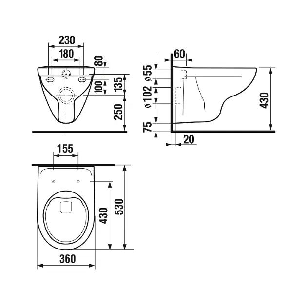 Jika - Lyra plus - WC - H8213840000001 – 2. kép