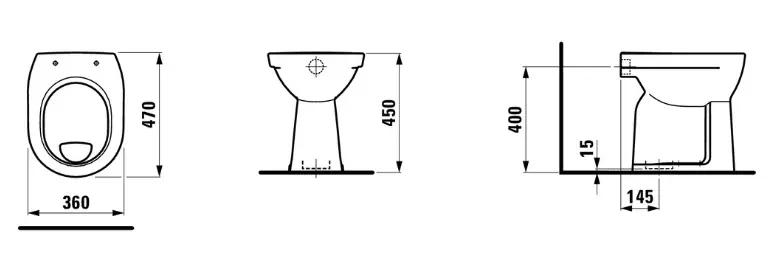 Laufen - Pro - WC - H8259574000001 – 2. kép