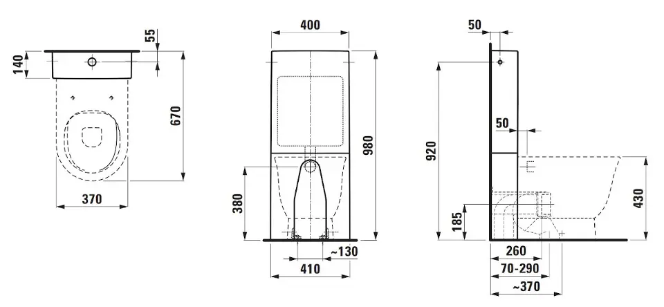 Laufen - The New Classic - WC - H8238517570001 – 2. kép