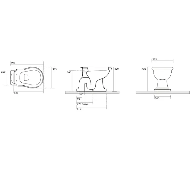 Sapho - Kerasan Retro - WC - 101001 – 2. kép
