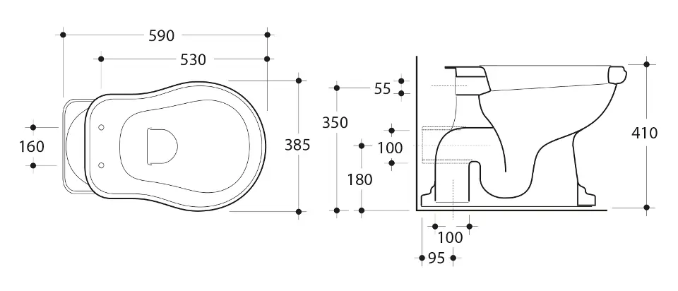 Sapho - Kerasan Retro - WC - 101101 – 2. kép