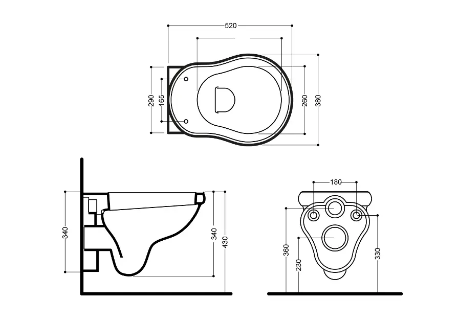 Sapho - Kerasan Retro - WC - 101501 – 2. kép