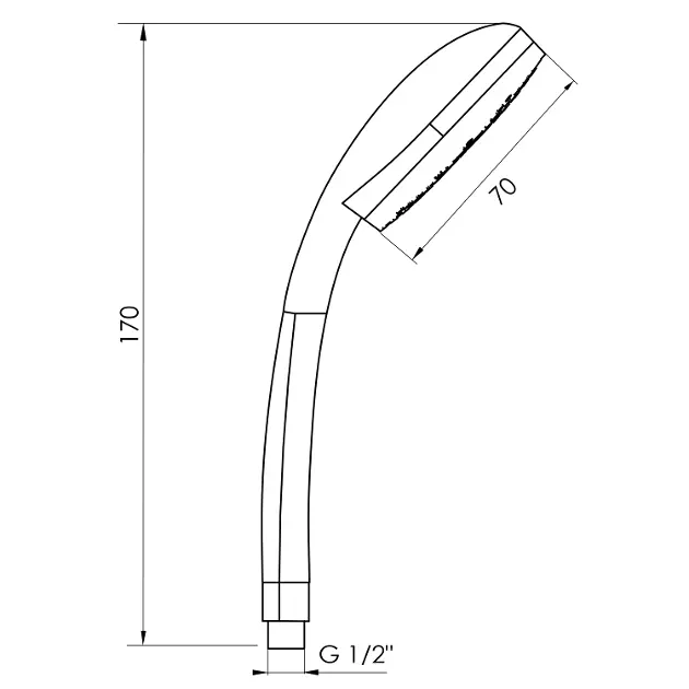 Aqualine - Showers - Kézi zuhanyfej - HY815C – 2. kép
