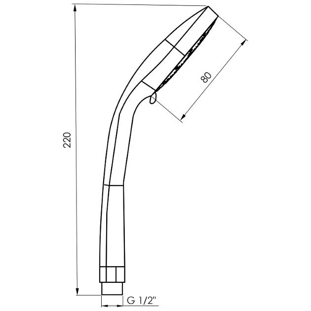 Aqualine - Showers - Kézi zuhanyfej - SC025 – 2. kép