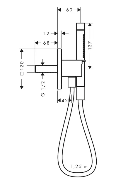 Axor - Citterio C - Kézi zuhanyfej - 49626820 – 2. kép