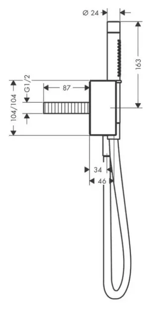 Axor - Edge - Kézi zuhanyfej - 46521000 – 2. kép