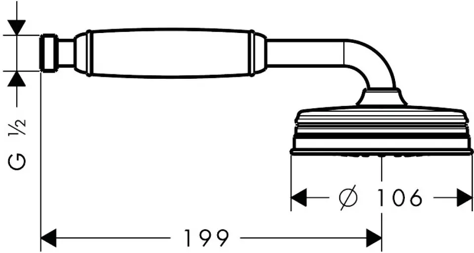 Axor - Montreux - Kézi zuhanyfej - 16320000 – 2. kép