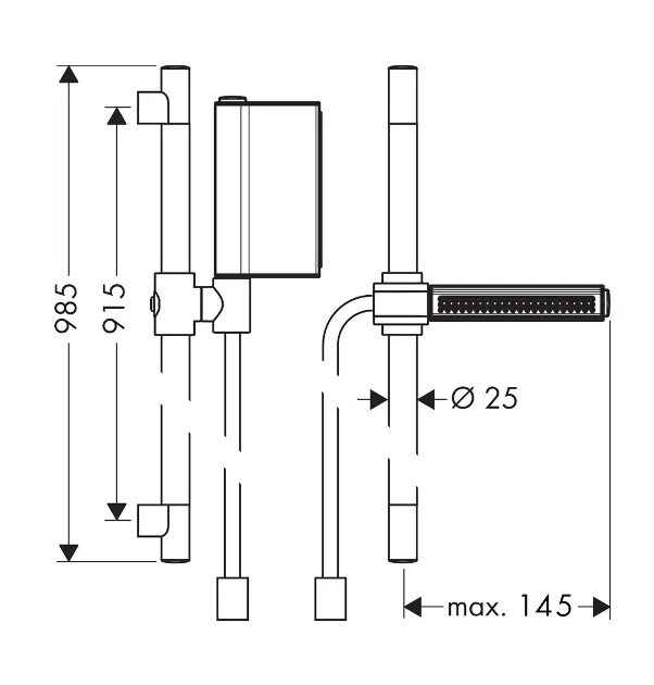 Axor - One - Kézi zuhanyfej - 45722950 – 2. kép