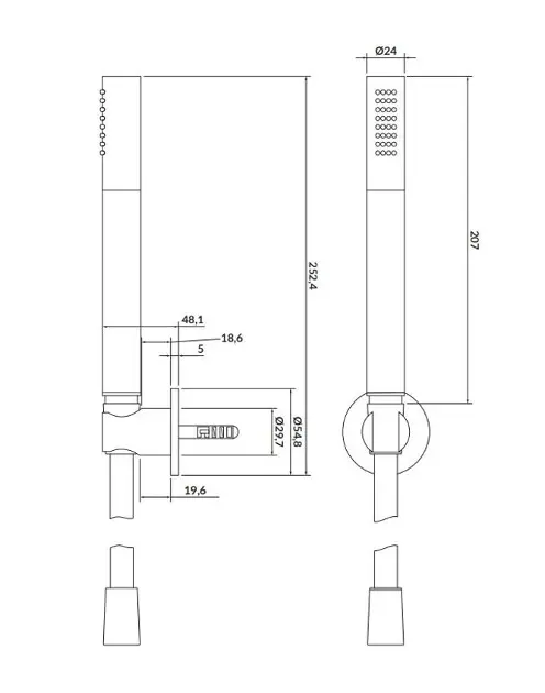 Cersanit - Inverto - Kézi zuhanyfej - S951-399 – 2. kép