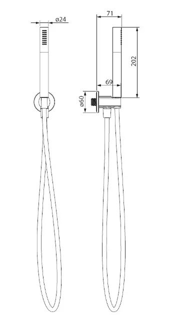 Cersanit - Inverto - Kézi zuhanyfej - S951-709 – 2. kép