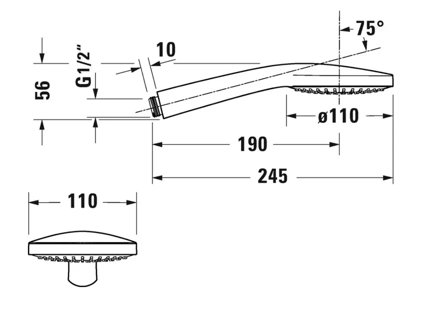 Duravit - Showers - Kézi zuhanyfej - UV0650013010 – 2. kép