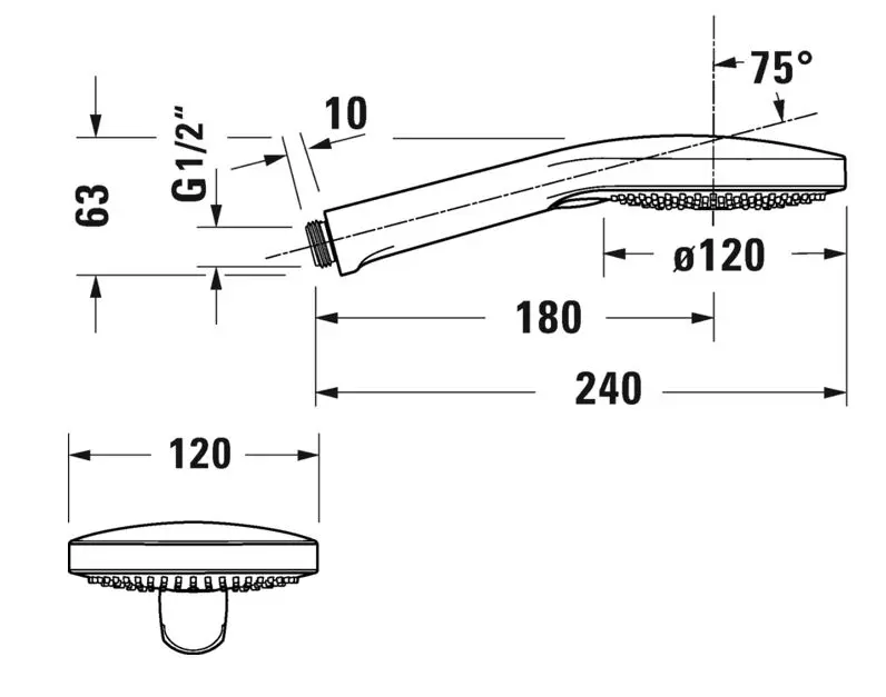Duravit - Showers - Kézi zuhanyfej - UV0650017046 – 2. kép