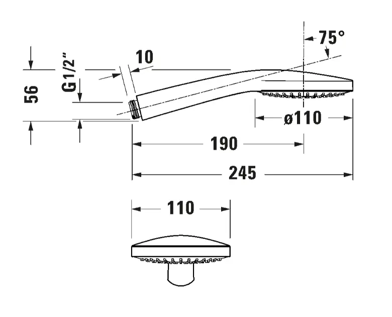 Duravit - Showers - Kézi zuhanyfej - UV0652013046 – 2. kép