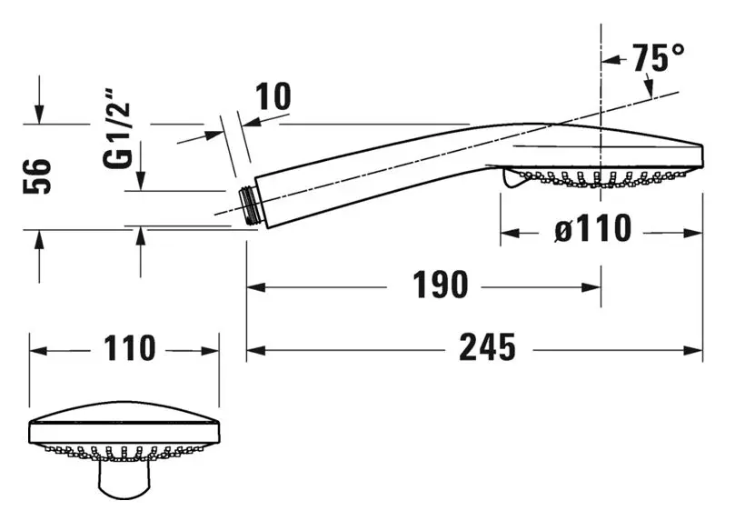 Duravit - Showers - Kézi zuhanyfej - UV0652016010 – 2. kép