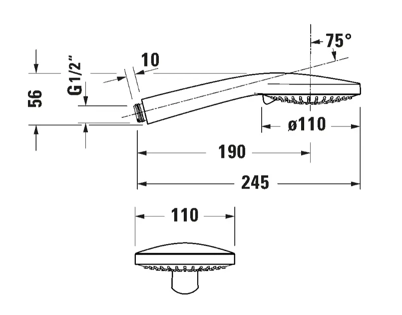 Duravit - Showers - Kézi zuhanyfej - UV0652016034 – 2. kép