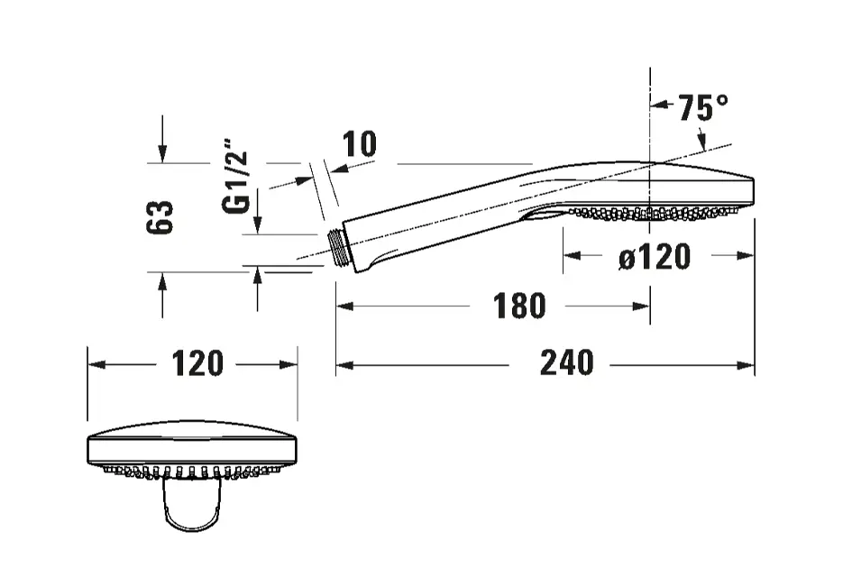 Duravit - Showers - Kézi zuhanyfej - UV0652017046 – 2. kép