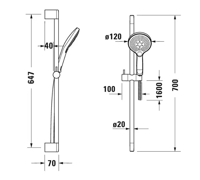 Duravit - Showers - Kézi zuhanyfej - UV0680003010 – 2. kép