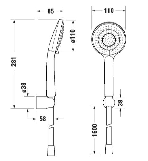 Duravit - Showers - Kézi zuhanyfej - UV0712002010 – 2. kép