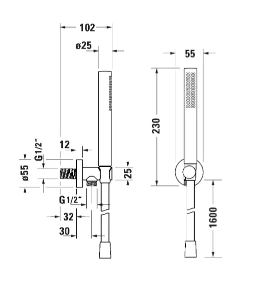 Duravit - Showers - Kézi zuhanyfej - UV0762002010 – 2. kép